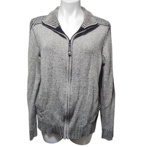 Fried denim NYC ribbed knit full zip sweater men's medium - Picture 3 of 9